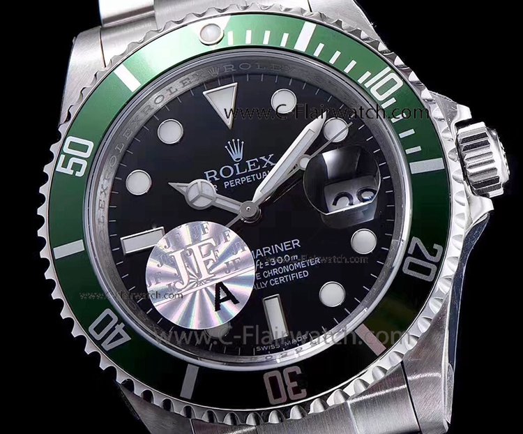 Copy Rolex Submariner Kermit 16610LV Watch JF Rolex Grade 1